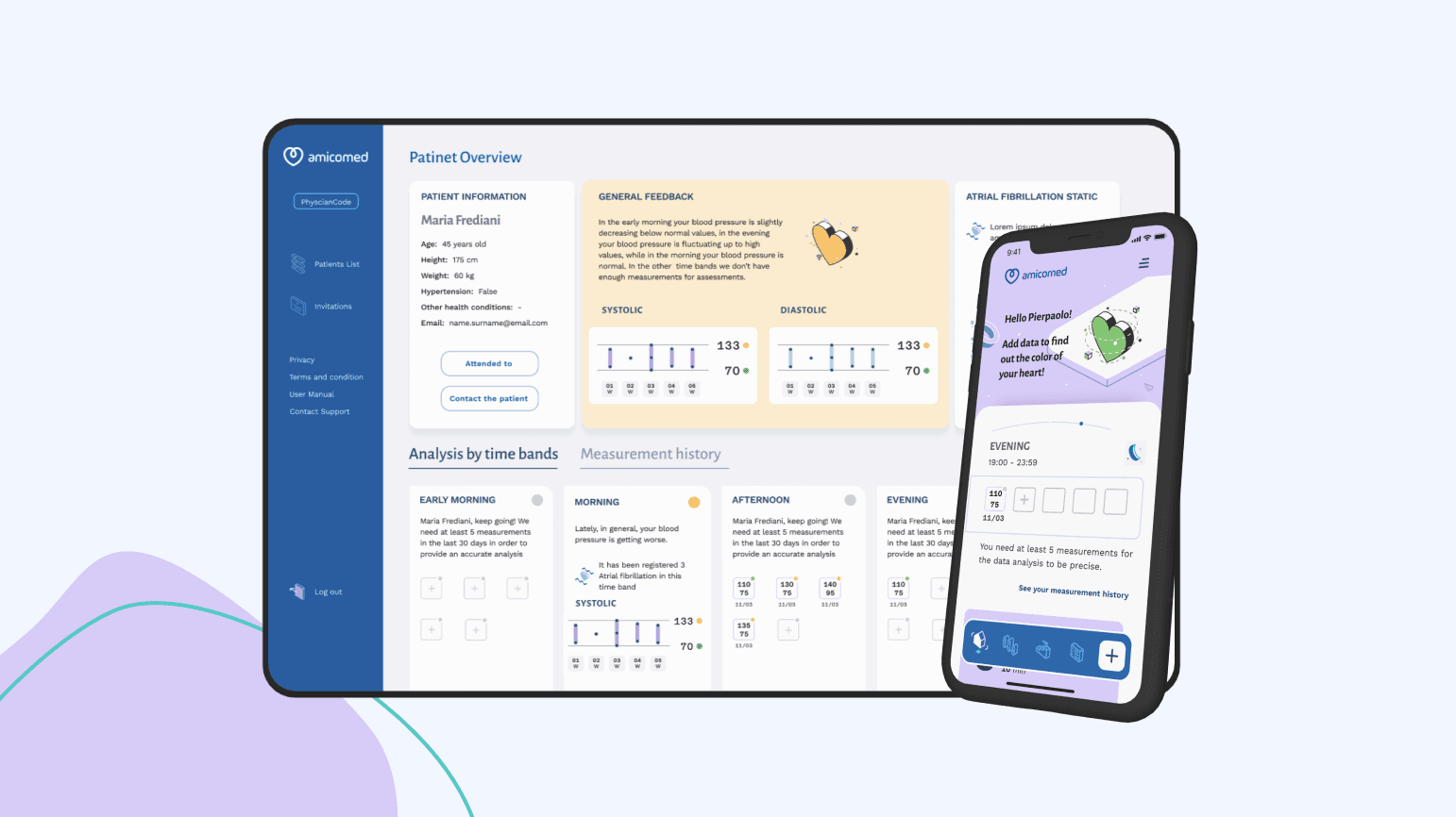 Amicomed BP coaching app
